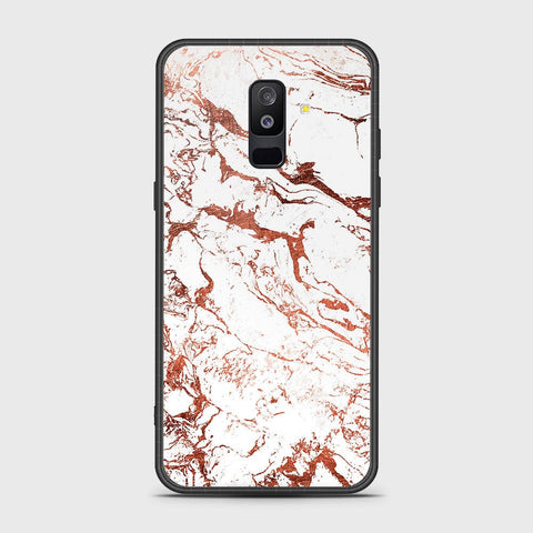 Samsung Galaxy A6 Plus 2018 Cover- White Marble Series 2 - HQ Ultra Shine Premium Infinity Glass Soft Silicon Borders Case