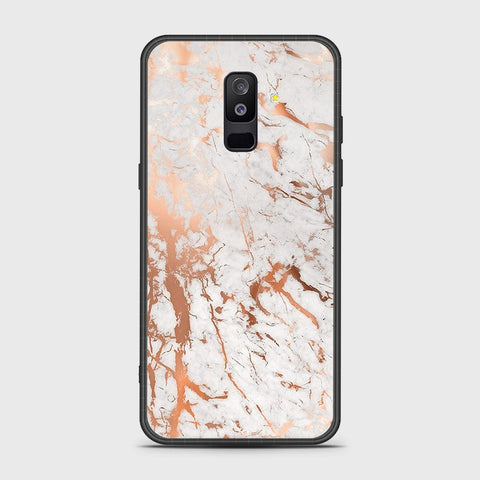 Samsung Galaxy A6 Plus 2018 Cover- White Marble Series 2 - HQ Ultra Shine Premium Infinity Glass Soft Silicon Borders Case