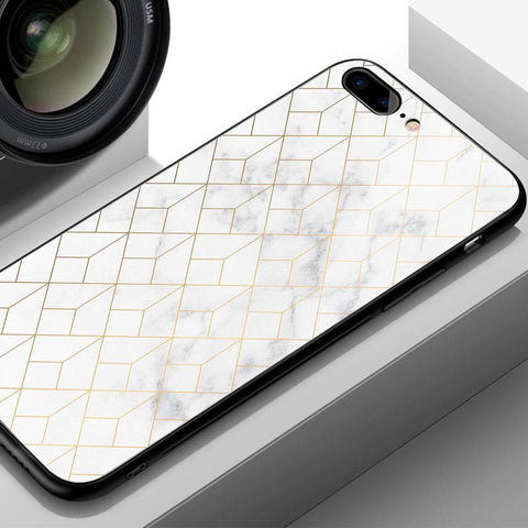 Huawei Y9 2018 Cover - White Marble Series 2 - HQ Ultra Shine Premium Infinity Glass Soft Silicon Borders Case