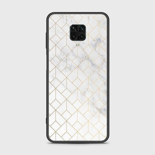 Xiaomi Redmi Note 9 Pro Cover - White Marble Series 2 - HQ Ultra Shine Premium Infinity Glass Soft Silicon Borders Case