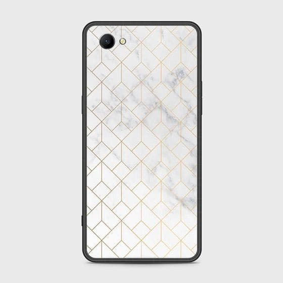 Oppo A3 Cover - White Marble Series 2 - HQ Ultra Shine Premium Infinity Glass Soft Silicon Borders Case