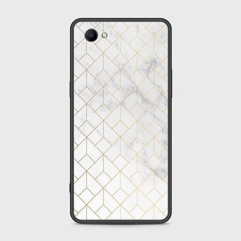 Oppo A3 Cover - White Marble Series 2 - HQ Ultra Shine Premium Infinity Glass Soft Silicon Borders Case