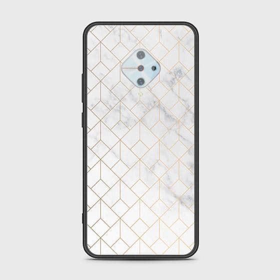 Vivo S1 Pro Cover - White Marble Series 2 - HQ Ultra Shine Premium Infinity Glass Soft Silicon Borders Case