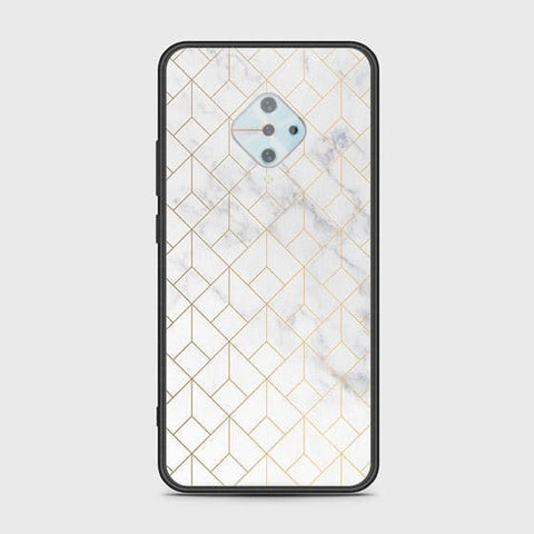 Vivo Y51 Cover - White Marble Series 2 - HQ Ultra Shine Premium Infinity Glass Soft Silicon Borders Case