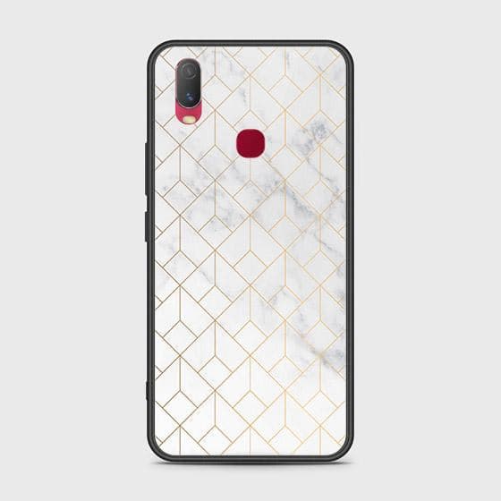 Vivo Y11 2019 Cover - White Marble Series 2 - HQ Ultra Shine Premium Infinity Glass Soft Silicon Borders Case