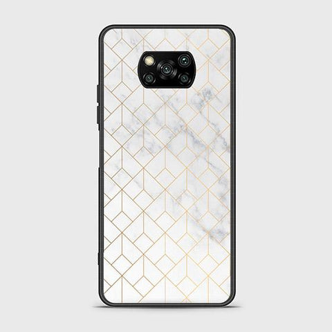 Xiaomi Poco X3 Pro Cover - White Marble Series 2 - HQ Ultra Shine Premium Infinity Glass Soft Silicon Borders Case