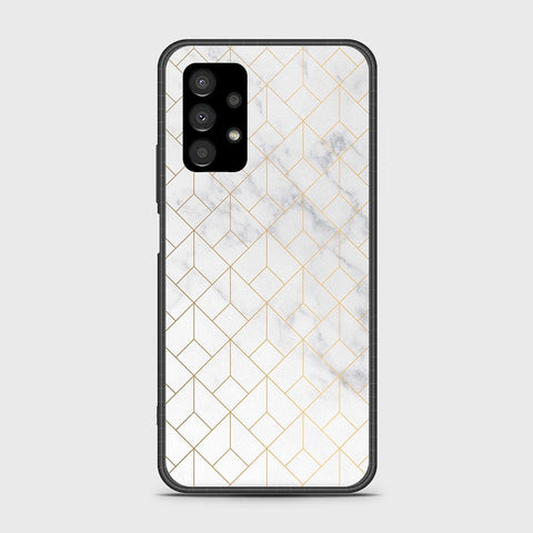 Samsung Galaxy A13 4G Cover- White Marble Series 2 - HQ Ultra Shine Premium Infinity Glass Soft Silicon Borders Case