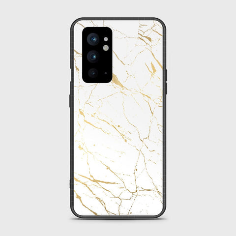 OnePlus 9RT 5G Cover- White Marble Series 2 - HQ Ultra Shine Premium Infinity Glass Soft Silicon Borders Case