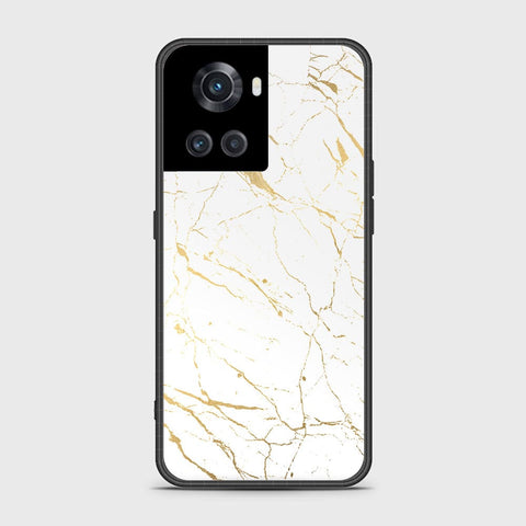 OnePlus 10R Cover- White Marble Series 2 - HQ Ultra Shine Premium Infinity Glass Soft Silicon Borders Case