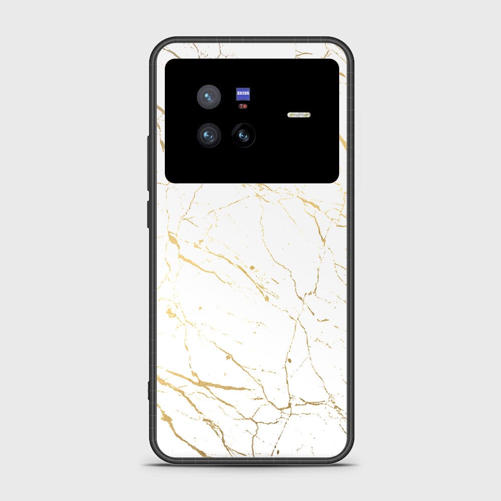 Vivo X80 Cover- White Marble Series 2 - HQ Ultra Shine Premium Infinity Glass Soft Silicon Borders Case