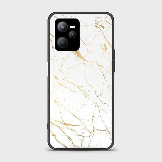 Realme V25 Cover- White Marble Series 2 - HQ Ultra Shine Premium Infinity Glass Soft Silicon Borders Case