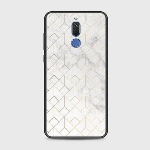 Huawei Mate 10 Lite Cover - White Marble Series 2 - HQ Ultra Shine Premium Infinity Glass Soft Silicon Borders Case