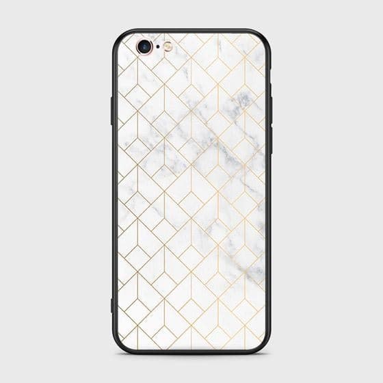 iPhone 6S / 6 Cover - White Marble Series 2 - HQ Ultra Shine Premium Infinity Glass Soft Silicon Borders Case