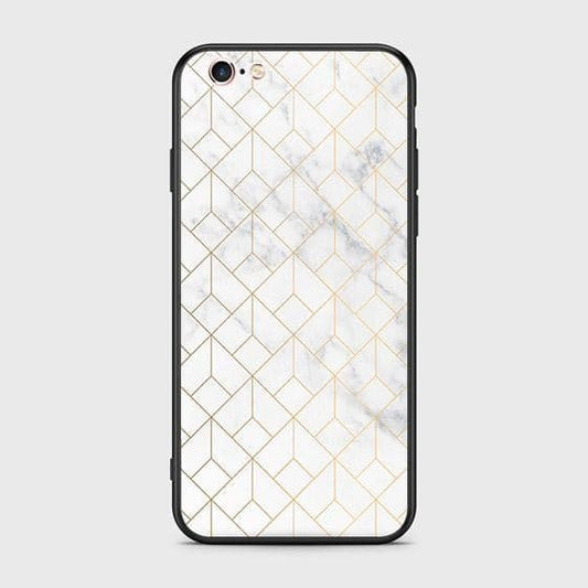 iPhone 6S / 6 Cover - White Marble Series 2 - HQ Ultra Shine Premium Infinity Glass Soft Silicon Borders Case