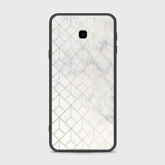 Samsung Galaxy J4 Plus Cover - White Marble Series 2 - HQ Ultra Shine Premium Infinity Glass Soft Silicon Borders Case