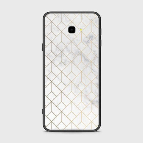 Samsung Galaxy J4 Plus Cover - White Marble Series 2 - HQ Ultra Shine Premium Infinity Glass Soft Silicon Borders Case