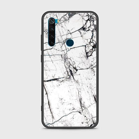 Xiaomi Redmi Note 8 Cover - White Marble Series 2 - HQ Ultra Shine Premium Infinity Glass Soft Silicon Borders Case