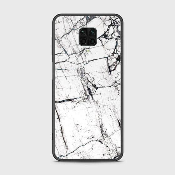 Xiaomi Redmi Note 9S Cover - White Marble Series 2 - HQ Ultra Shine Premium Infinity Glass Soft Silicon Borders Case (Fast Delivery)