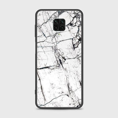 Xiaomi Redmi Note 9S Cover - White Marble Series 2 - HQ Ultra Shine Premium Infinity Glass Soft Silicon Borders Case