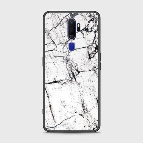 Oppo A5 2020 Cover - White Marble Series 2 - HQ Ultra Shine Premium Infinity Glass Soft Silicon Borders Case