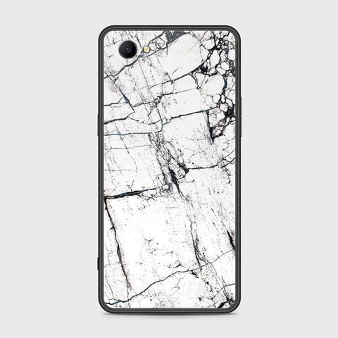 Oppo A3 Cover - White Marble Series 2 - HQ Ultra Shine Premium Infinity Glass Soft Silicon Borders Case