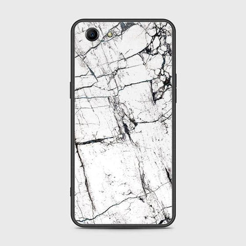 Oppo A83 Cover - White Marble Series 2 - HQ Ultra Shine Premium Infinity Glass Soft Silicon Borders Case