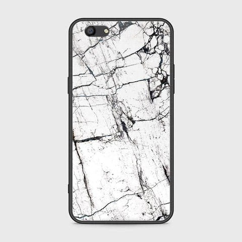 Oppo F3 Cover - White Marble Series 2 - HQ Ultra Shine Premium Infinity Glass Soft Silicon Borders Case