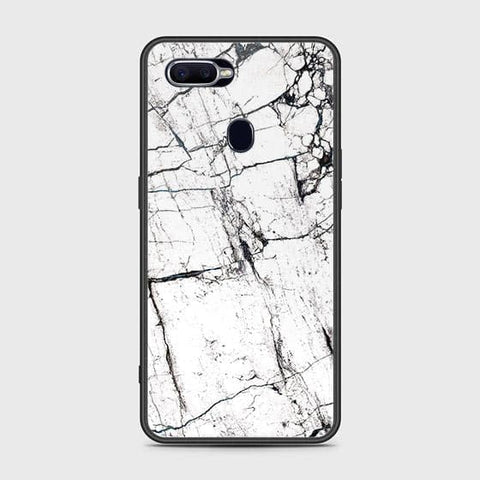 Oppo F9 / F9 Pro Cover - White Marble Series 2 - HQ Ultra Shine Premium Infinity Glass Soft Silicon Borders Case