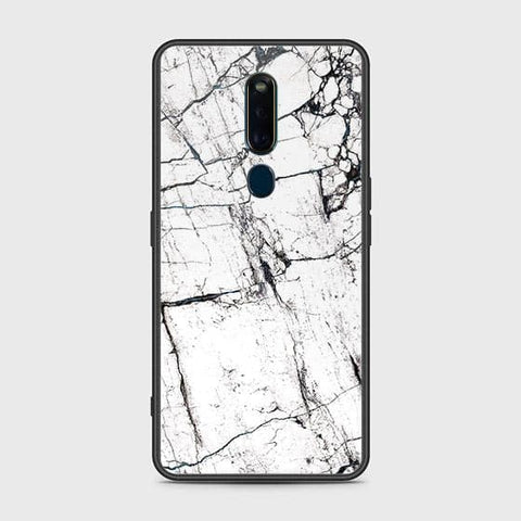 Oppo F11 Pro Cover - White Marble Series 2 - HQ Ultra Shine Premium Infinity Glass Soft Silicon Borders Case