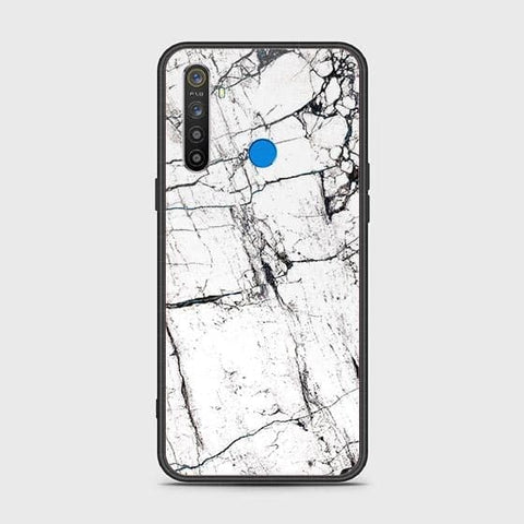 Realme 6i Cover - White Marble Series 2 - HQ Ultra Shine Premium Infinity Glass Soft Silicon Borders Case