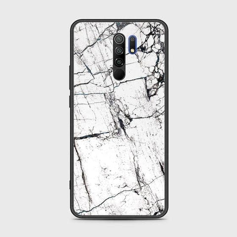 Xiaomi Redmi 9 Prime Cover - White Marble Series 2 - HQ Ultra Shine Premium Infinity Glass Soft Silicon Borders Case