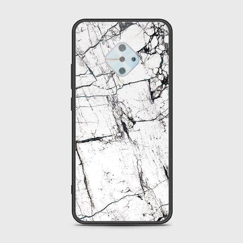 Vivo Y51 Cover - White Marble Series 2 - HQ Ultra Shine Premium Infinity Glass Soft Silicon Borders Case