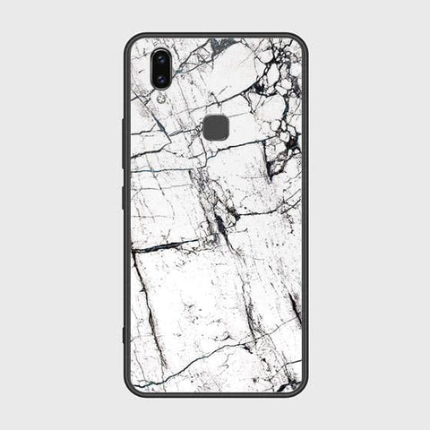 Vivo Y85 Cover - White Marble Series 2 - HQ Ultra Shine Premium Infinity Glass Soft Silicon Borders Case