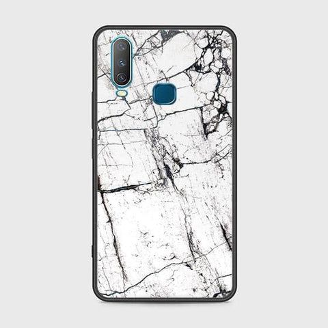 Vivo Y15 Cover - White Marble Series 2 - HQ Ultra Shine Premium Infinity Glass Soft Silicon Borders Case