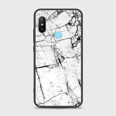 Xiaomi Redmi 6 Pro Cover - White Marble Series 2 - HQ Ultra Shine Premium Infinity Glass Soft Silicon Borders Case