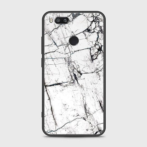 Xiaomi Mi A1 / Mi 5X Cover - White Marble Series 2 - HQ Ultra Shine Premium Infinity Glass Soft Silicon Borders Case