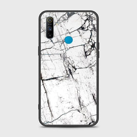 Realme C3 Cover - White Marble Series 2 - HQ Ultra Shine Premium Infinity Glass Soft Silicon Borders Case