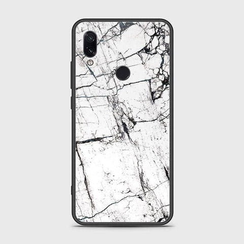 Xiaomi Redmi Note 7 Cover - White Marble Series 2 - HQ Ultra Shine Premium Infinity Glass Soft Silicon Borders Case