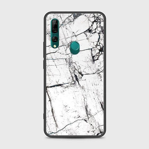 Huawei Y9 Prime 2019 Cover - White Marble Series 2 - HQ Ultra Shine Premium Infinity Glass Soft Silicon Borders Case