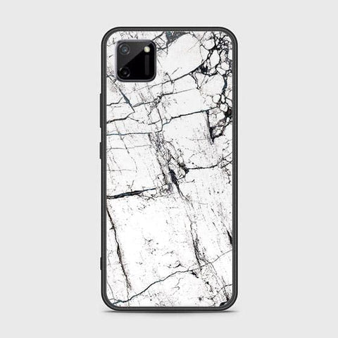 Realme C11 Cover - White Marble Series 2 - HQ Ultra Shine Premium Infinity Glass Soft Silicon Borders Case