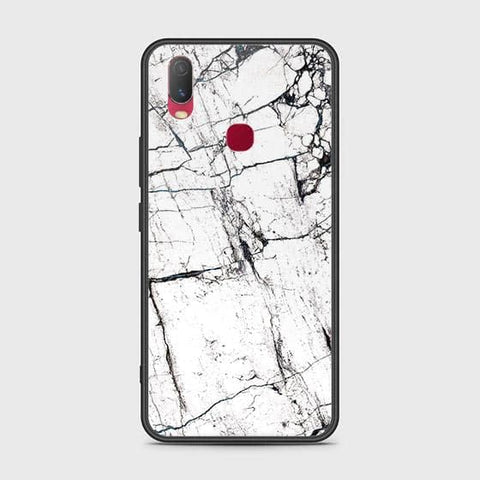 Vivo Y11 2019 Cover - White Marble Series 2 - HQ Ultra Shine Premium Infinity Glass Soft Silicon Borders Case