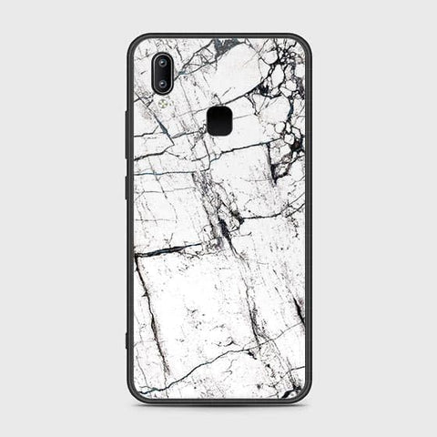 Vivo Y95 Cover - White Marble Series 2 - HQ Ultra Shine Premium Infinity Glass Soft Silicon Borders Case