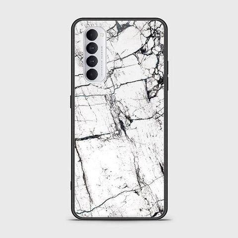 Oppo Reno 4 Pro Cover - White Marble Series 2 - HQ Ultra Shine Premium Infinity Glass Soft Silicon Borders Case