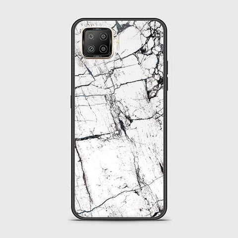 Oppo A73 Cover - White Marble Series 2 - HQ Ultra Shine Premium Infinity Glass Soft Silicon Borders Case