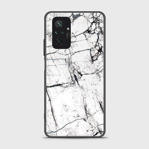 Xiaomi Redmi Note 10 Pro Max Cover - White Marble Series 2 - HQ Ultra Shine Premium Infinity Glass Soft Silicon Borders Case