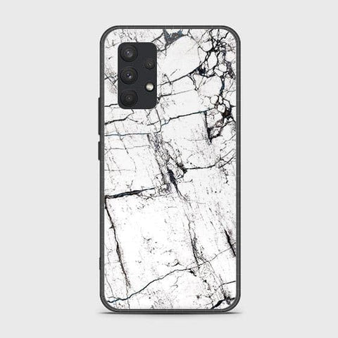 Samsung Galaxy A32 4G Cover - White Marble Series 2 - HQ Ultra Shine Premium Infinity Glass Soft Silicon Borders Case