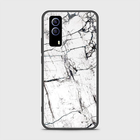 Vivo Y53s 5G Cover - White Marble Series 2 - HQ Ultra Shine Premium Infinity Glass Soft Silicon Borders Case