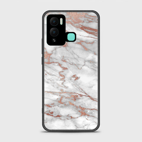 Infinix Hot 12 Play Cover- White Marble Series 2 - HQ Ultra Shine Premium Infinity Glass Soft Silicon Borders Case