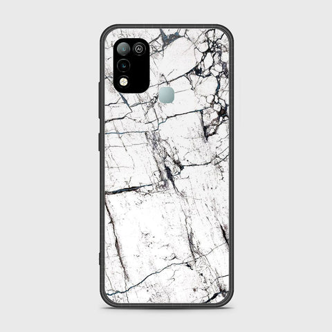 Infinix Hot 10 Play Cover- White Marble Series 2 - HQ Ultra Shine Premium Infinity Glass Soft Silicon Borders Case