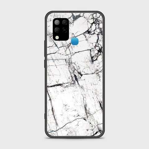 Infinix Hot 10s Cover- White Marble Series 2 - HQ Ultra Shine Premium Infinity Glass Soft Silicon Borders Case